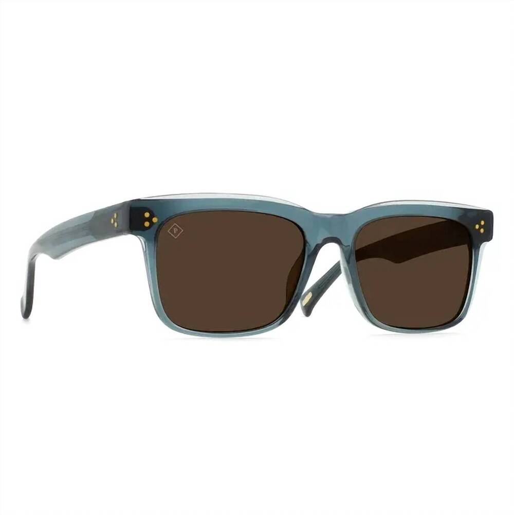 NEW RAEN OPTICS unisex breven squared sunglasses in absinthe vibrant brown polar